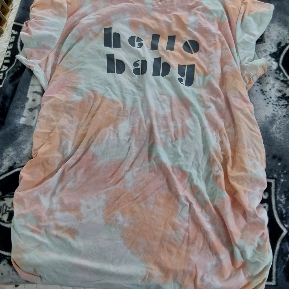 Women's  Maternity Tie-Dye Short Sleeve Tee